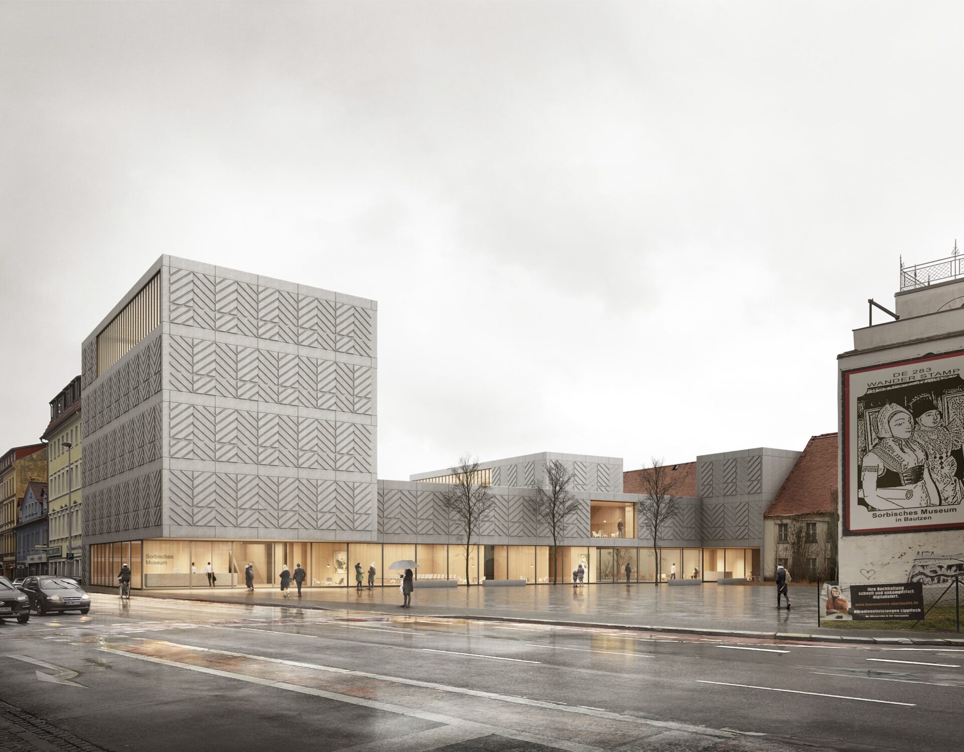 Visualisierung des eingereichten Architekturentwurfs