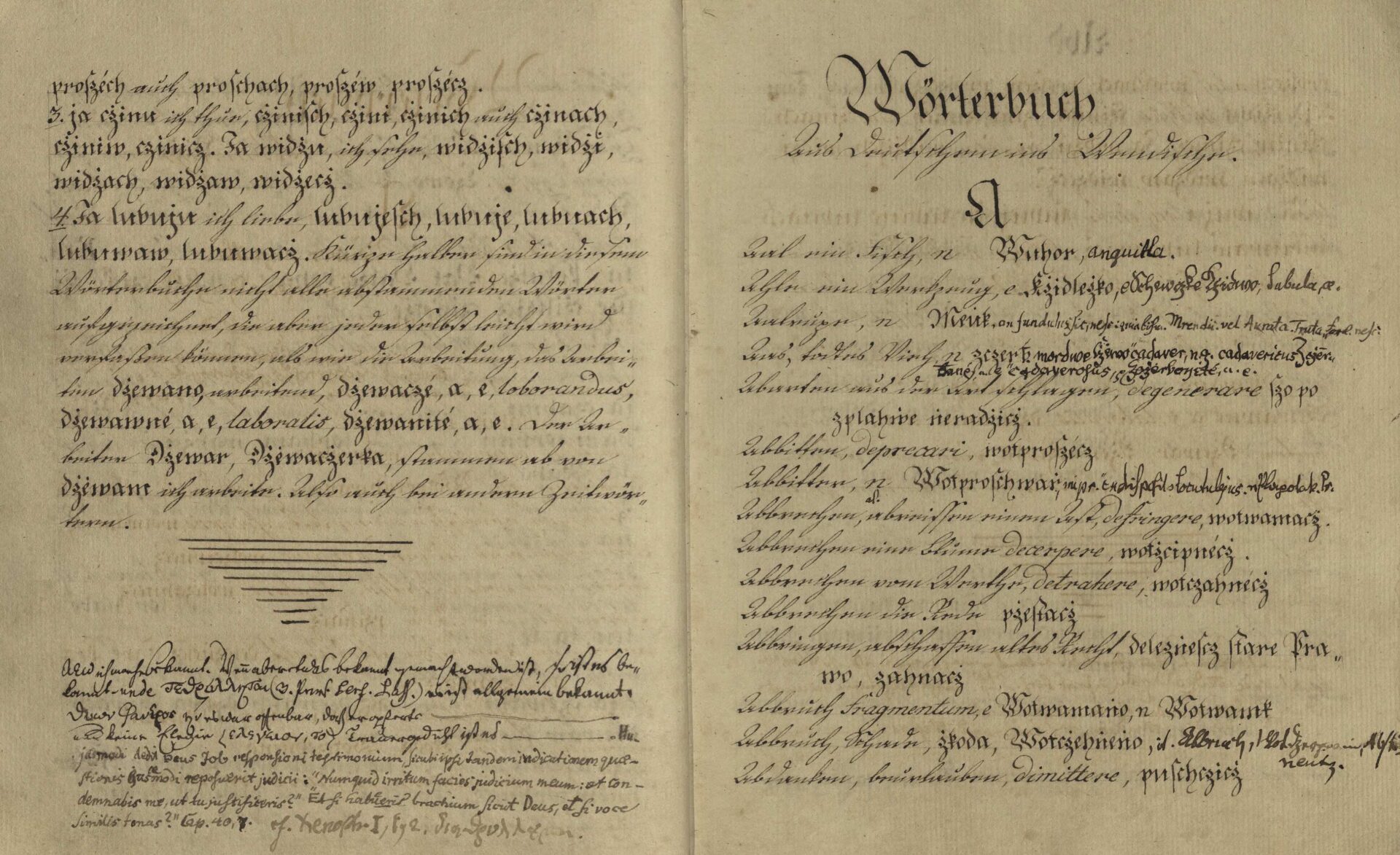 ein augeklapptes altes Buch mit handschriftlichem Text
